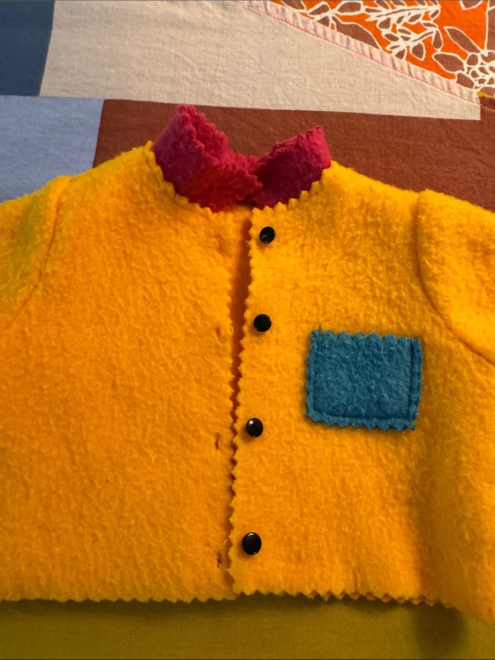 Vintage American Girl Pleasant Co Doll 1996 First Day Yellow Coat Fleece Jacket